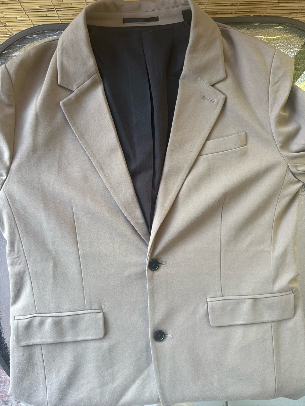 AllSaints Men's Taupe Two-Button Blazer - Picture 8 of 9